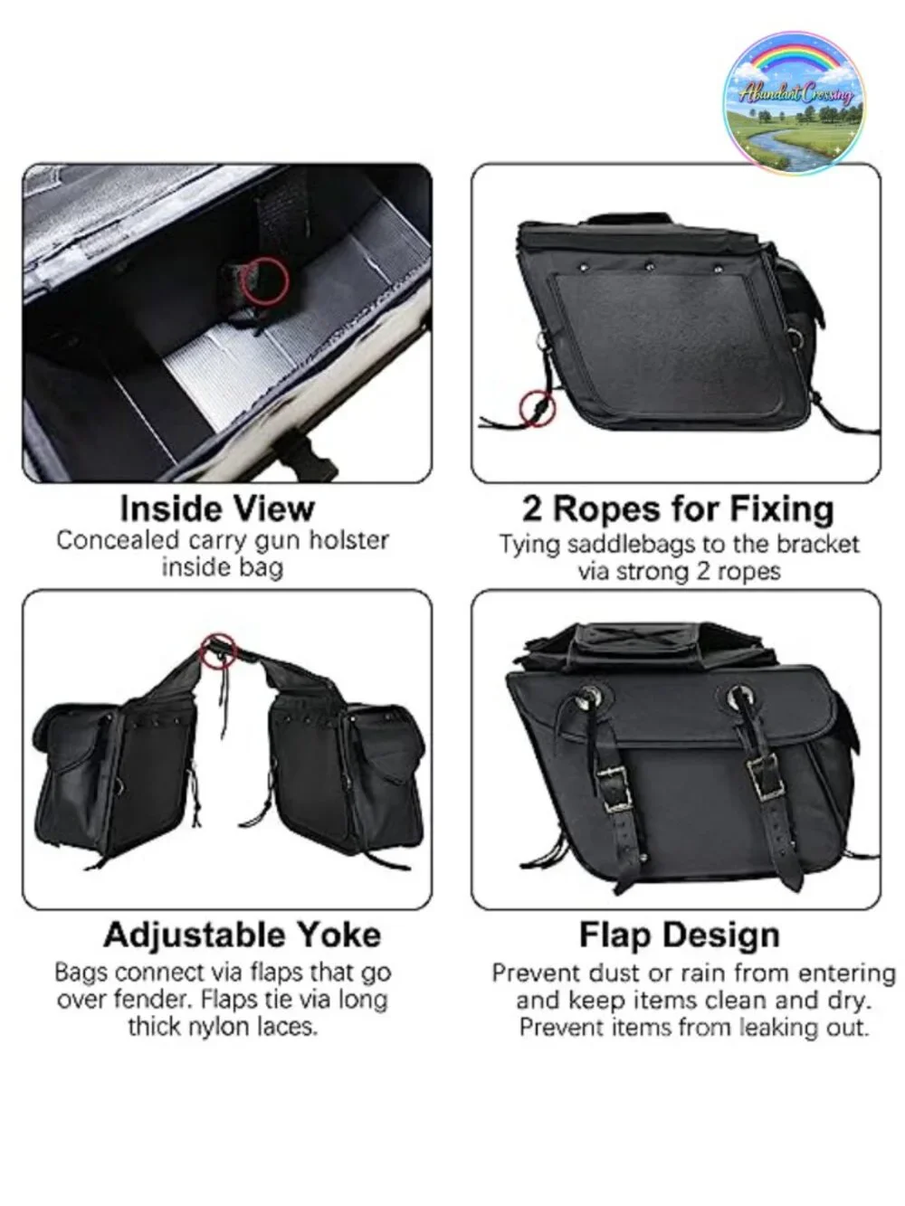 Genuine Naked Cowhide Leather Motorcycle Saddle Bags Throw Over with 20L